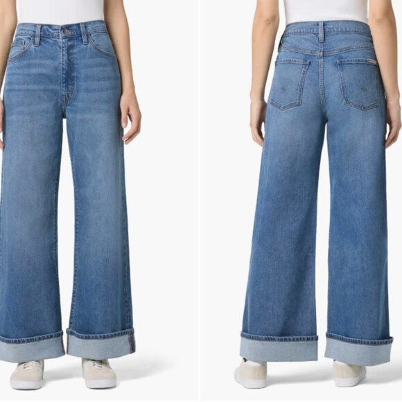 Hudson Jeans Jolene Wide Leg Cuff Jeans — Dickinson, Size 25, NWT - Picture 2 of 5